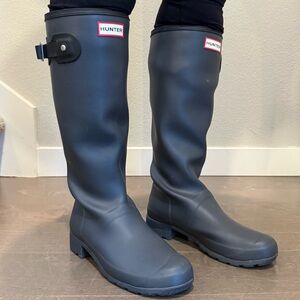 Hunter Women's Blue Tall Rain Boots